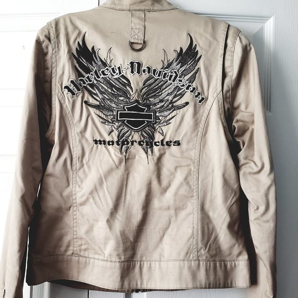 Authentic HARLEY DAVIDSON lightweight cotton motorcycle jacket - S - Picture 3 of 7